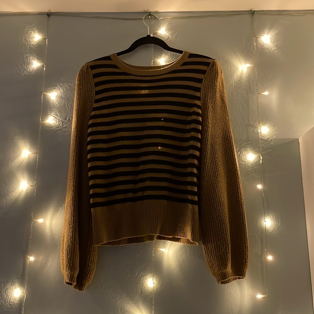 Brown and black sweater